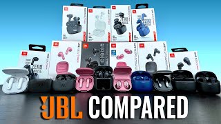 I COMPARED Every JBL True Wireless Earbud [upl. by Annaira]