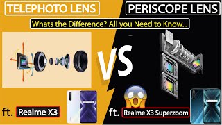 Periscope Lens VS Telephoto Lens 🤔 Ft Realme X3 amp X3 Superzoom  Which lens is better ⚡ Explained [upl. by Ynohta]