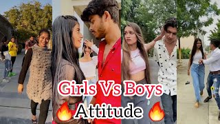 😎😎Girls Vs Boys Attitude Tiktok video Best Attitude Reels Video New Trending Viral video 😎😎 [upl. by Ahsratal]