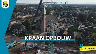 Opbouw van de torenkraan bij de Zuidwand in Boekel [upl. by Lammaj]