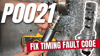 How to Test amp Fix P0021 Intake Camshaft Position Timing Over Advanced Bank 2  Engine Fault Code [upl. by Kowatch]