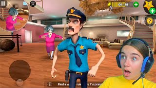 LA POLICÍA ENTRA A LA CASA DE LA MAESTRA Scary Teacher 3D [upl. by Relyhs]