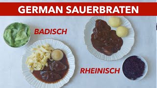 German Sauerbraten  Regional Beef Sour Roast Recipes [upl. by Notsle]