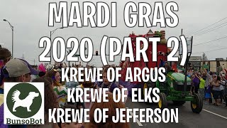 Mardi Gras 2020 Part 2 of 2  Krewe of Argus Elks amp Jefferson  Metairie New Orleans Louisiana [upl. by Antoinette]