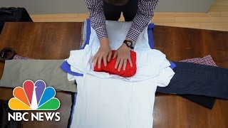 Bundle Packing For Wrinkle Free Clothes  CarryOn  NBC News [upl. by Devaj]