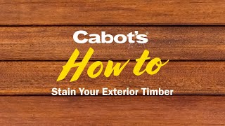 Cabots How to Stain Exterior Timber [upl. by Ahtanaram]