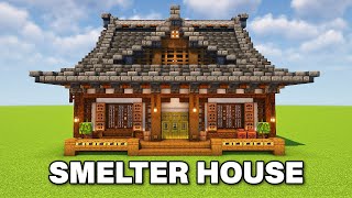 Japanese Smelter House  Minecraft Tutorial [upl. by Ybeloc]