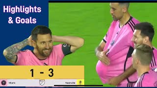 Lionel Messi amp Goals  Inter Miami vs Nashville 3  1  Highlights Of The Match [upl. by Aserehtairam]