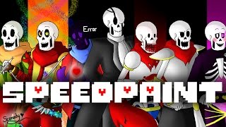 SpeedPaint Alternative Universe Papyrus Undertale AUs Part 2 [upl. by Anerak]