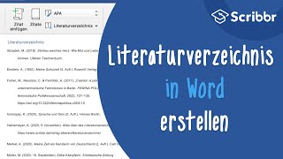 Literaturverzeichnis in Word erstellen  Scribbr 🎓 [upl. by Haneehs905]