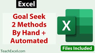 Goal Seek in Excel  2 Methods  Automated and By Hand [upl. by Virginia]