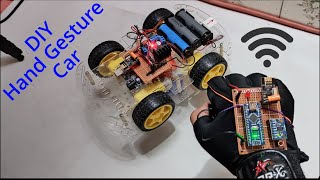 DIY  Hand Gestures controlled car using Arduino  nRF24l01  MPU6050 [upl. by Tabbie]