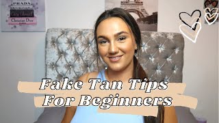 FAKE TAN TIPS FOR BEGINNERS 2022  FAKE TAN ROUTINE  CAITLIN SINNETT [upl. by Aerdma]