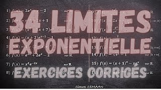 34 LIMITES de fonctions  Exponentielle  Exercices corrigés BAC [upl. by Zabrine781]