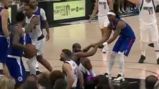 Ivica Zubac Flagrant Foul on Maxi Kleber Dallas [upl. by Anaiviv483]