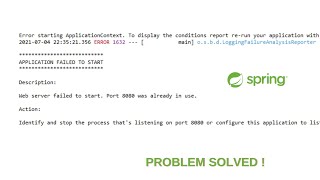 Spring Application Error  Application Failed To Start [upl. by Arymat]