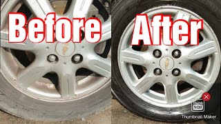 Alloy Wheel Cleaning Easy Tricks with WD40 [upl. by Kimmi]