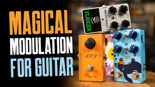 Guitar Modulation Effects In A Band Jam Phaser Flanger Vibe Tremolo amp Vibrato [upl. by Drahser]