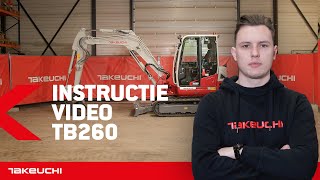 Midigraver besturen  INSTRUCTIEVIDEO TB260 VLAAMS  Takeuchi Benelux [upl. by Mortensen]