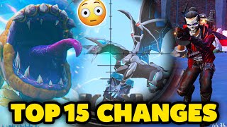 Top 15 SHOCKING CHANGES IN FREEFIRE AFTER OB 44 UPDATE😱😨Must Watch [upl. by Horten]