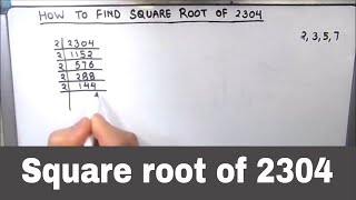 Square Root by Division Method 2304 Square Root by Division Method in Urdu [upl. by Ynobe]