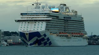 Cruise Ship MAJESTIC PRINCESS Departs Auckland 4K [upl. by Aloivaf]