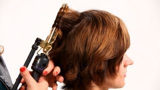 Using Curling Iron on Short Hair Pt 1  Short Hairstyles [upl. by Ttergram]