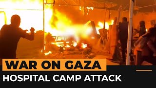 Israeli attack on Gaza hospital tent camp kills displaced Palestinians  Al Jazeera Newsfeed [upl. by Aihsela]