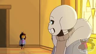 Undertale Animation Frisk vs Sans Official pure sfx [upl. by Rudie26]