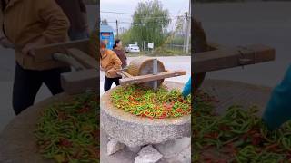 Chinese method of grinding chutney short video china chutney facts shorts [upl. by Kalindi]