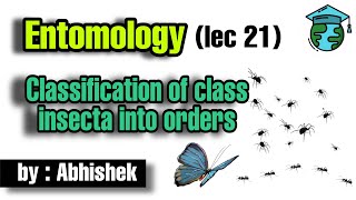 Classification of class insecta into order lec 21 • Go For Agriculture Education icar bhu ibps [upl. by Ainitsirhc]