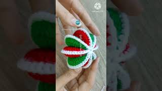 🌲Crochet Christmas Bauble  Christmas Decorations Free pattern Tutorial on YouTube shorts crochet [upl. by Enimrej]