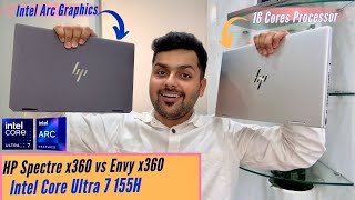 HP Envy x360 14 vs HP Spectre x360 14 2024 with Core Ultra 7 Comparison  Premium vs More Premium [upl. by Notneiuq]