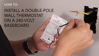 How to install Wall thermostat  doublepole on 240V baseboard  Cadet Heat [upl. by Wooster]