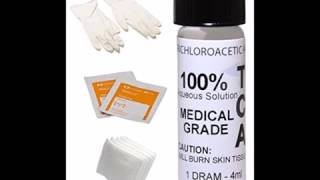 100 TCA Skin Peel Kit Trichloroacetic Acid ACS TATTOO Remover Age Spots Acne Scars Warts Mol [upl. by Eenal]