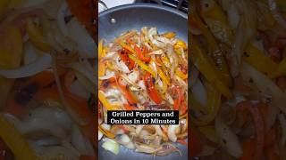 Grilled Peppers and Onions in 10 Minutes [upl. by Nosam579]