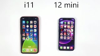 iPhone 11 vs iPhone 12 mini  SPEED TEST [upl. by Leahcimauhsoj]