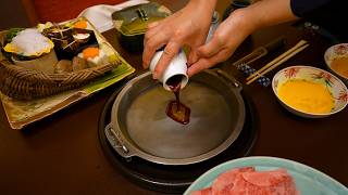 308 Luxury Sukiyaki Hotpot Course in Tokyo Japan [upl. by Alarise762]