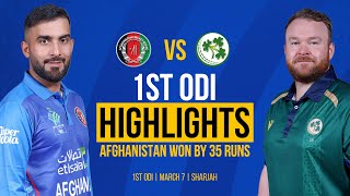 Afghanistan vs Ireland  FULL MATCH HIGHLIGHTS  1st ODI  Ireland Tour of Afghanistan 2024  ACB [upl. by Annohsak]