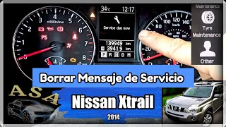 Cómo Borrar el Mensaje de Mantenimiento Nissan Xtrail [upl. by Esenahs675]