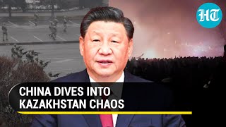 Watch Chinese president Xi Jinping lends support to Kazakhstan govt amid deadly unrest [upl. by Namharludba]