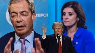 Nigel Farage SCHOOLS antiTrump Mainstream Media Host in Britain [upl. by Airekal]