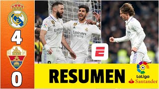 REAL MADRID GOLEÓ Se acerca al BARCELONA Doblete de BENZEMA GOLAZOS de MODRIC y ASENSIO  La Liga [upl. by Marucci811]