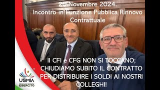 USMIA Esercito Rinnovo Contrattuale incontro del 20 novembre 2024 [upl. by Acinor734]