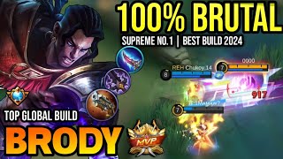 BRODY BEST BUILD 2024  TOP GLOBAL BRODY GAMEPLAY  MOBILE LEGENDS✓ [upl. by Eelrebma991]