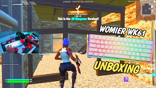 WOMIER WK61 UNBOXING ASMR 🤩 Red Switches Chill Keyboard Fortnite Tilted Zonewars 🎧 [upl. by Atims]