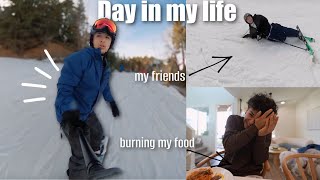 Going snowboarding with my friends cooking for my gf date night  Day in my life [upl. by Harness]