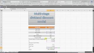 VsCap Multi Stage Dividend Discount Model in Excel [upl. by Strawn]