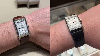 JaegerLeCoultre Reverso Tribute Small seconds white dial Q713842J vs Classic Q3858522 [upl. by Limbert208]