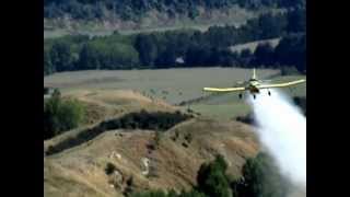 Low flying Topdressing plane in action  AWESOME [upl. by Herodias800]